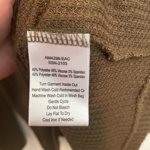 ATM Anthony Thomas Melillo Waffle Knit Long Sleeve Crew sweater in sable - Picture 12 of 13